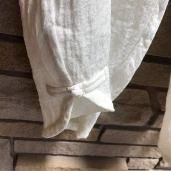 Citron Santa Monica Wide Leg Pants Cream White 3x Lagenlook Coastal - Picture 7 of 11